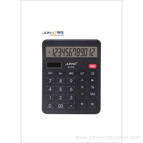 838 dual power solar button office business calculator